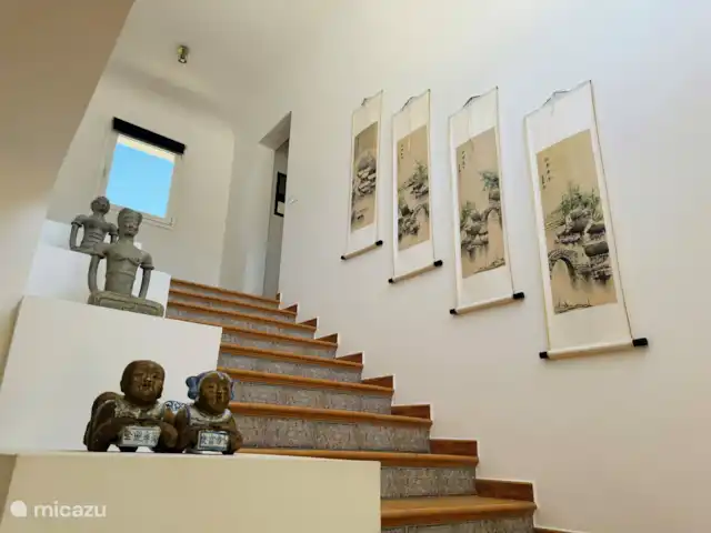 Maison de la mer de sable | Espagne, Costa Blanca, Moraira - villa Escalier menant au 1er étage, où il y a 2 chambres et une salle de bain