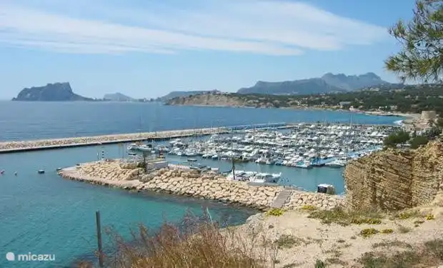 The port of Moraira within walking state of the house.