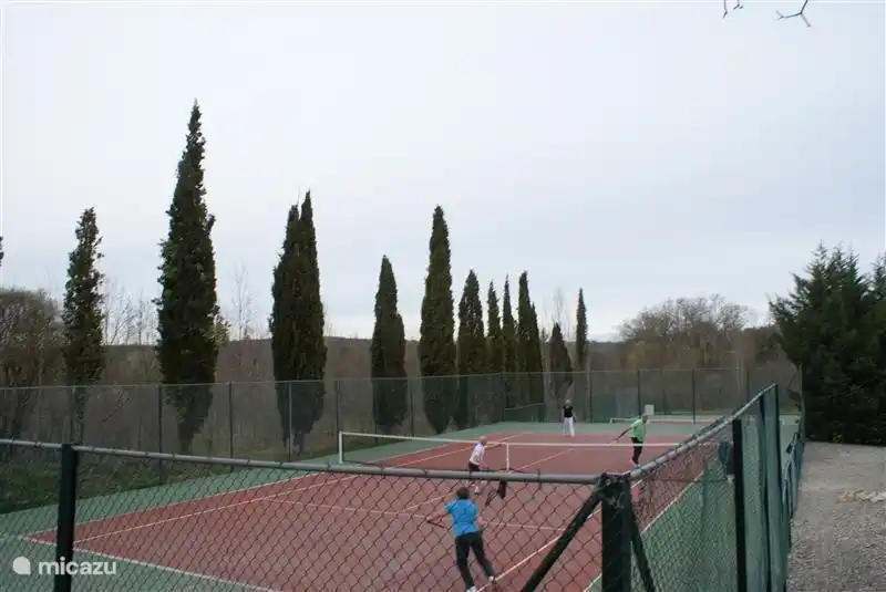 Private tennis courts what more could you want.