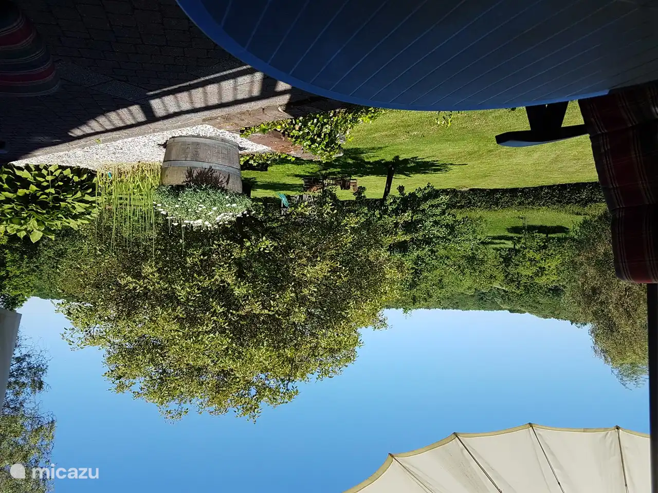 Blick von der eigenen privaten Terrasse.