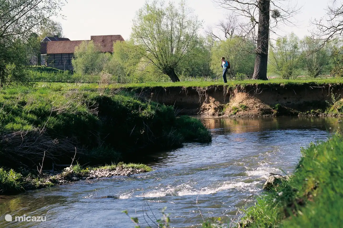Spazieren Sie entlang der Geul in der Nähe von Epen.