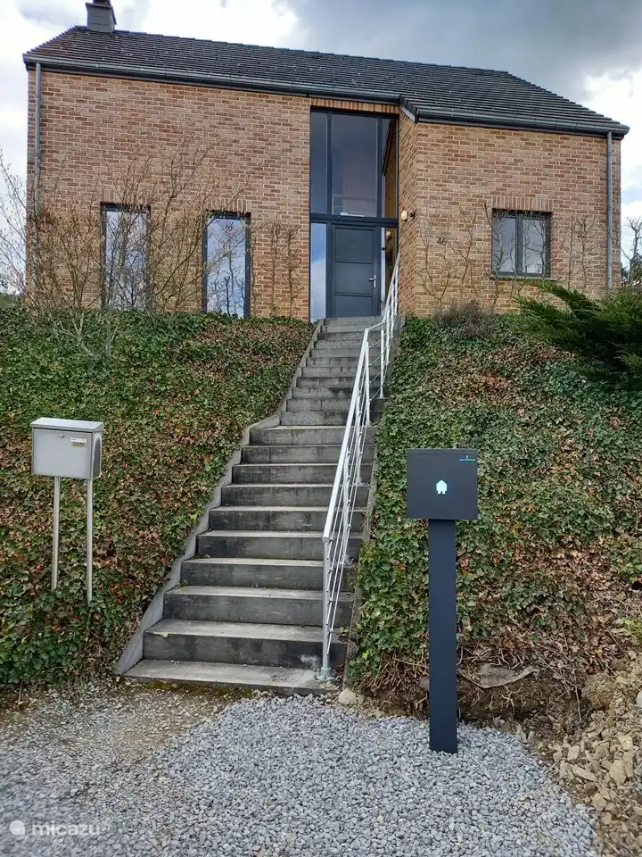 Electric charging station at the driveway