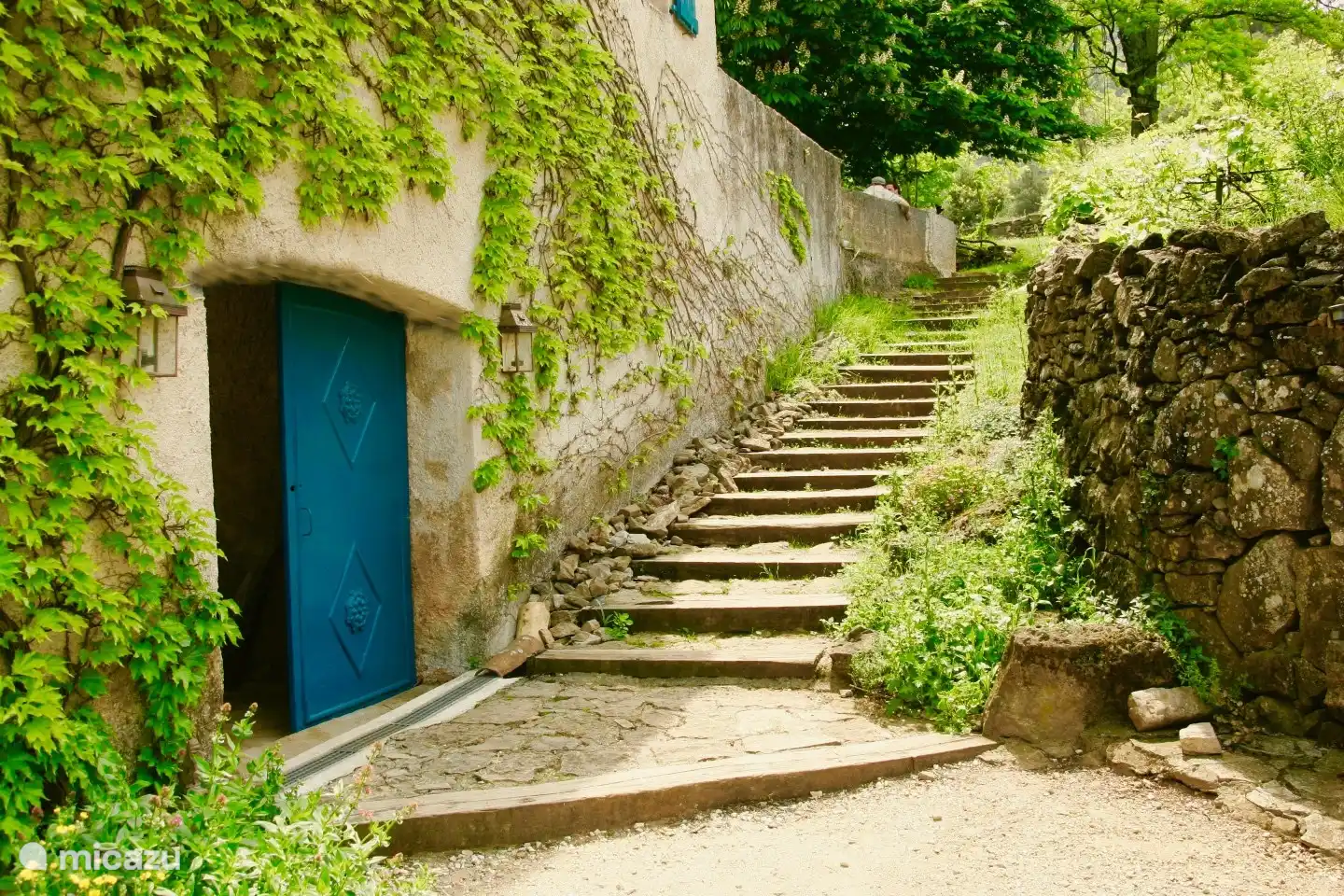 Die Treppe zum Restaurant.