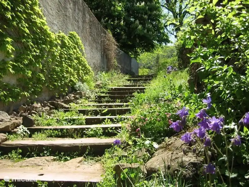 Die Treppe zum Restaurant des MAS BLANC