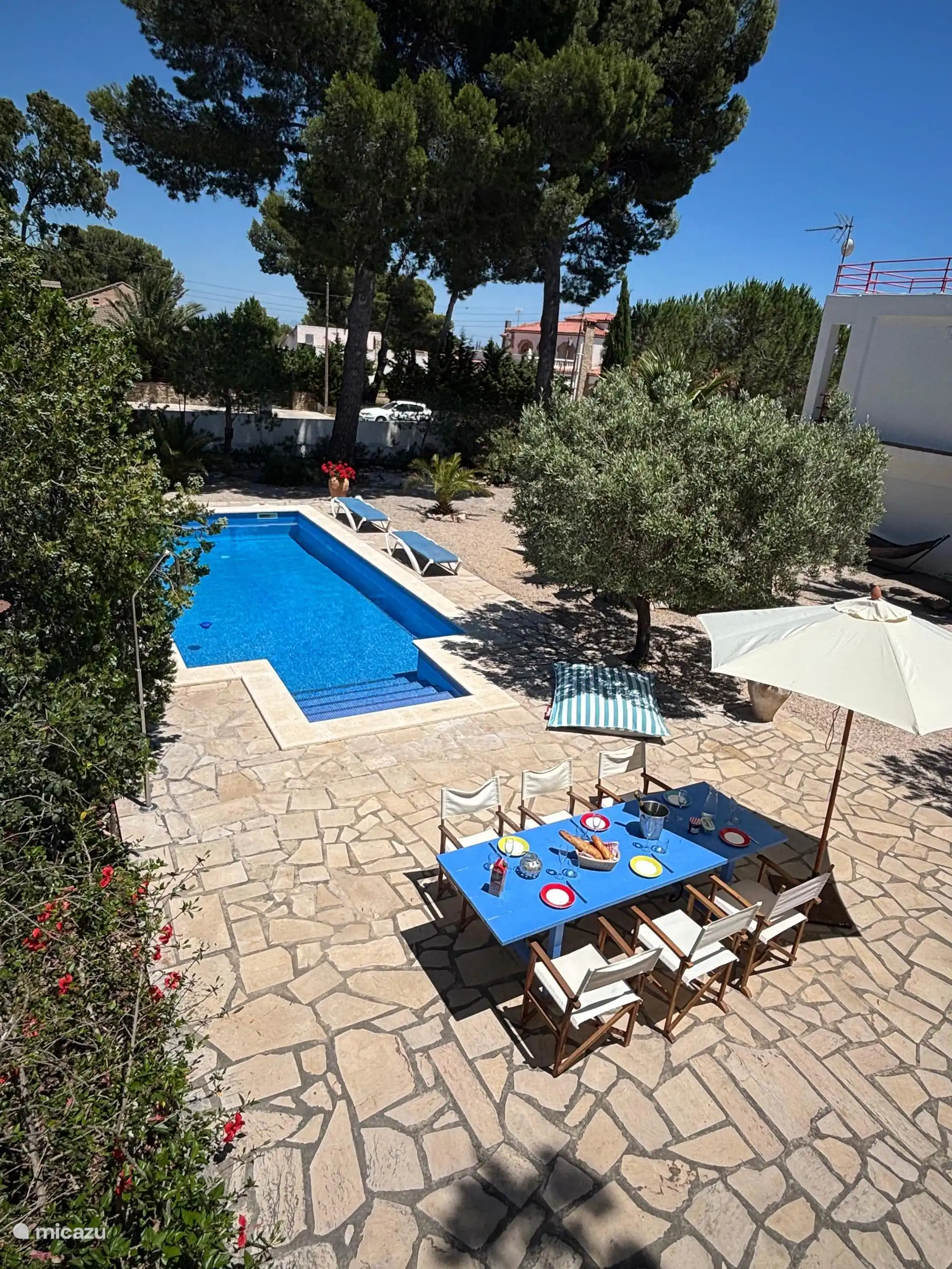 Terrasse depuis le toit du garage
