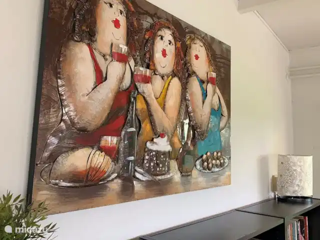 bungalow huren in Nederland, Noord-Holland, Schardam – Koggenbungalow De “dikke dames” kijken met een glaasje wijn gezellig toe............