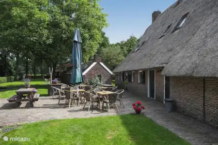 Vakantiehuis Nederland, Drenthe, Orvelte boerderij Borckerhof 1 terras