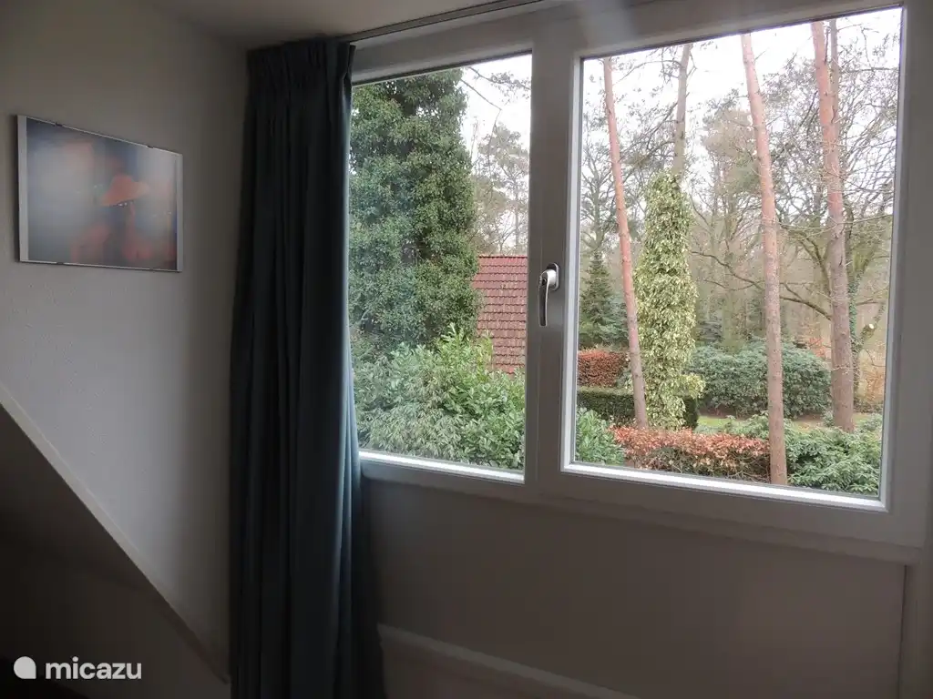 die Toilette im Obergeschoss mit Aussicht