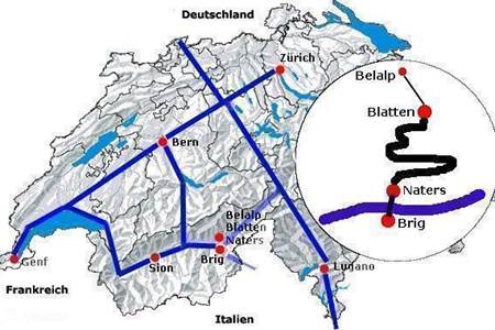 Route naar chalet Schutzhütte in Blatten