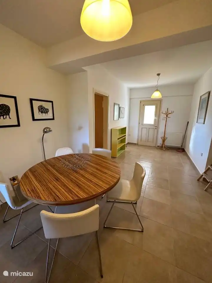 Spacious hall from which all rooms open, nice play area for children.