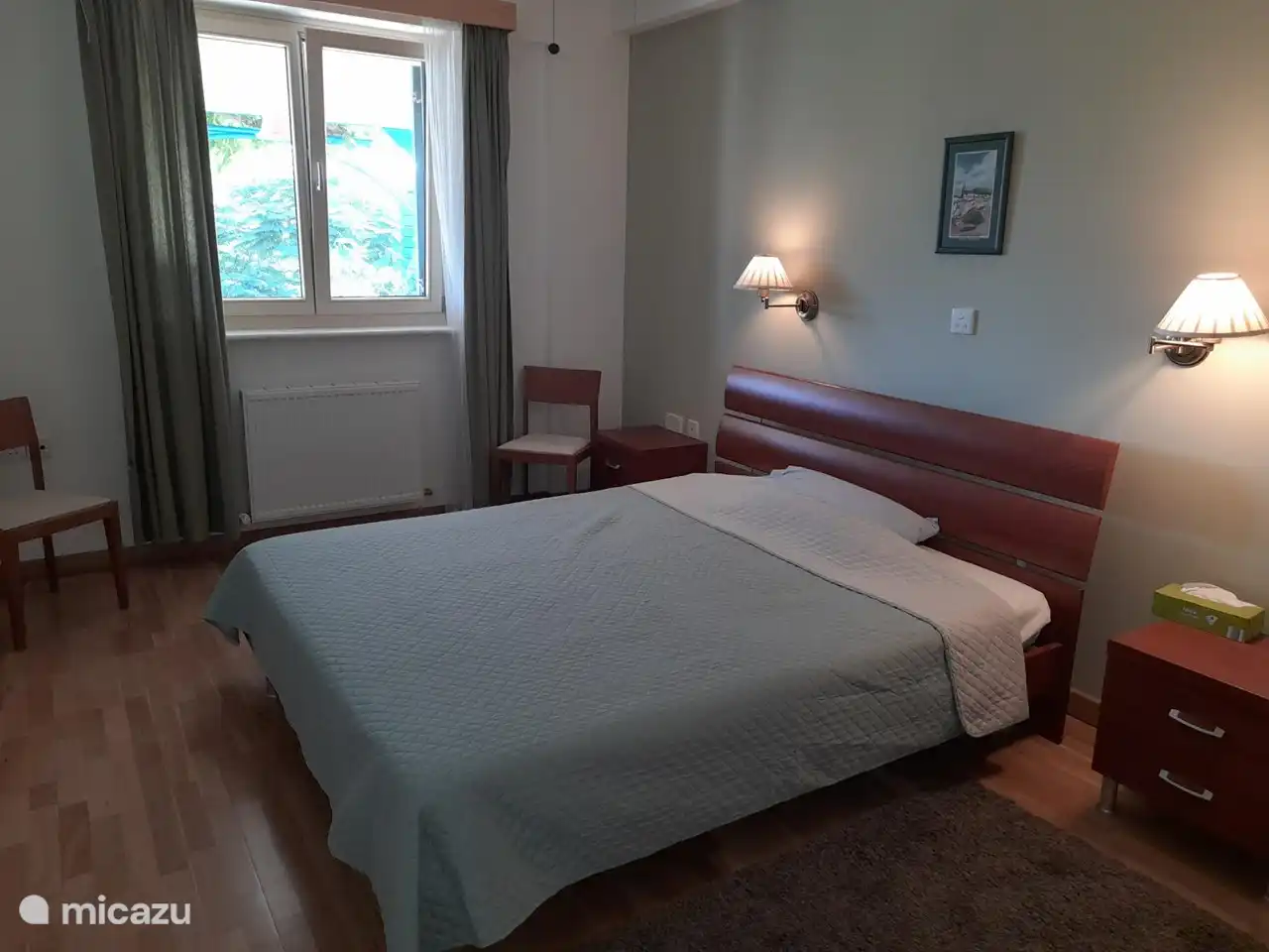 Second bedroom with double bed.