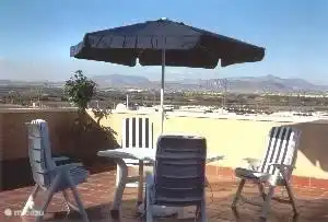 73 m2 roof terrace with views over valley mountains and sea side