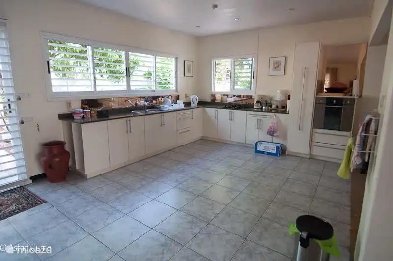 The kitchen is fully equipped. As you can see a large kitchen where everything is there.