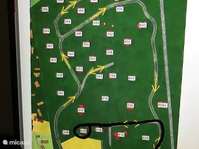 Le Coucou au Bospark de Vliegden | Pays-Bas, Gueldre, Emst (Epe) - chalet Route vers le Coucou. numéro de maison 420
