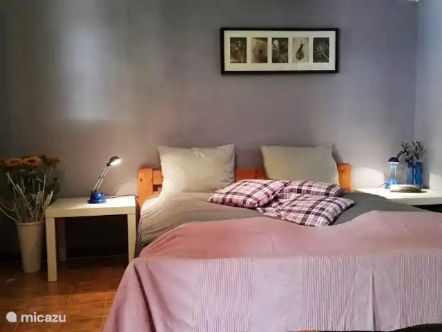 Les Dix Étoiles ¡Zona muy tranquila! en Francia, Hérault, La Tour-sur-Orb - villa Interior de la casa de huéspedes en el jardín.
Ideal para niños mayores o abuelos: ¡su propia casa!
Cama de 2 plazas, armario, zona de estar, mueble lavabo.