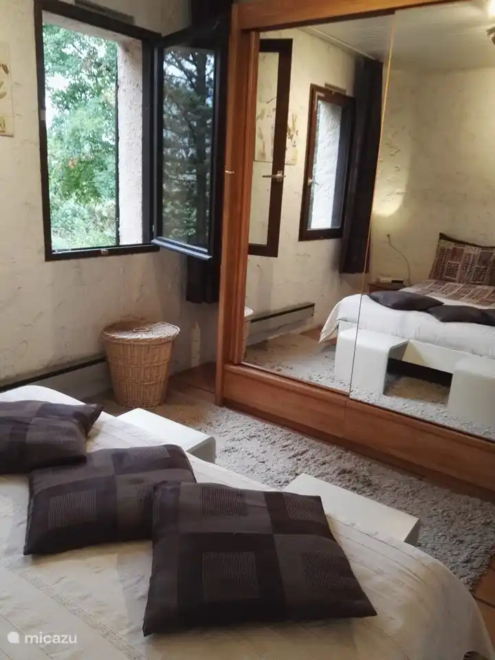 Large bedroom with linen closet.