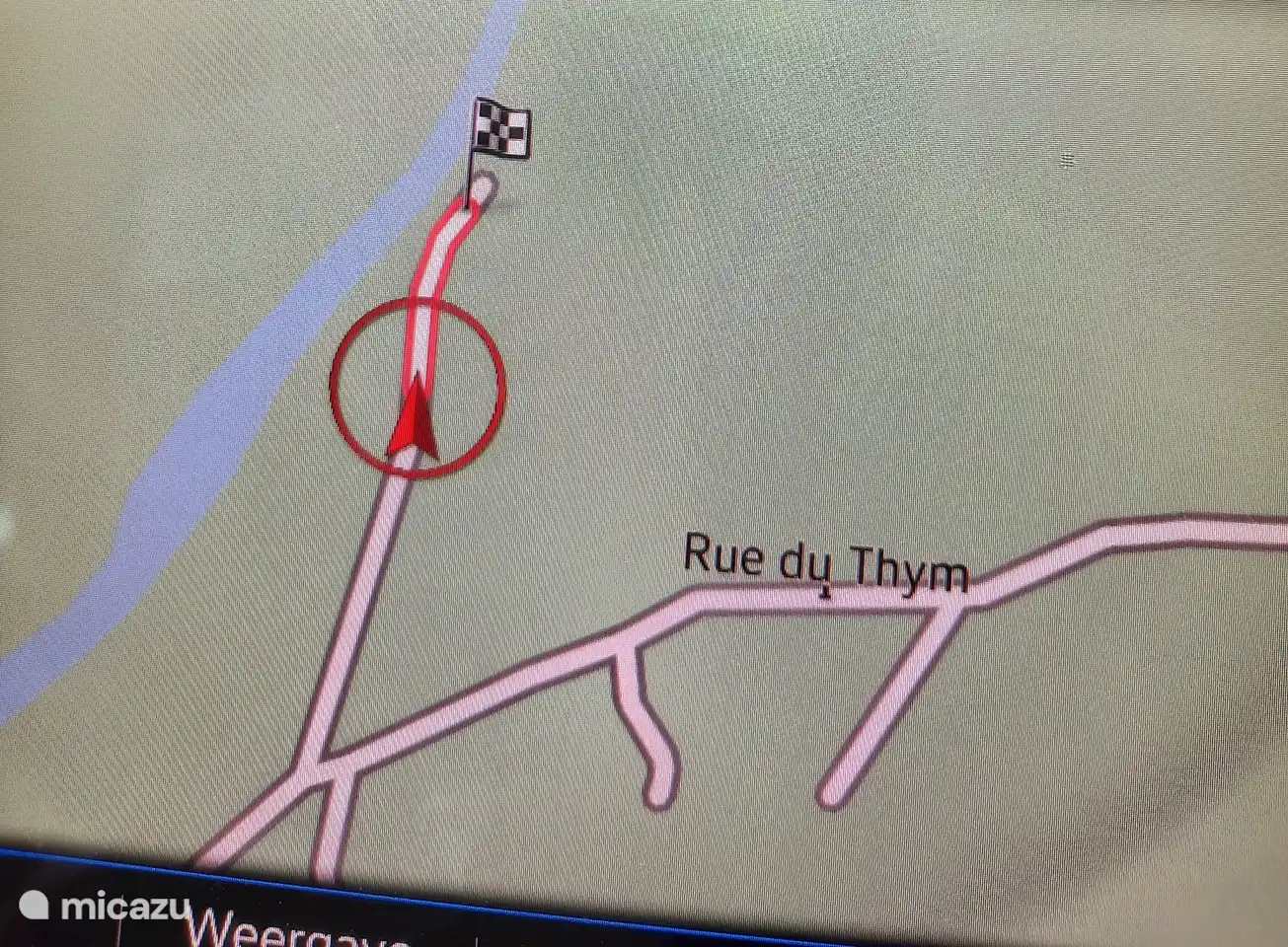 We are the last house in the Rue des Genets. The navigation also knows that.