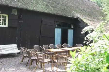 Vakantiehuis Nederland, Drenthe, Orvelte boerderij Borckerhof 3 Terras en entree Borckerhof 3