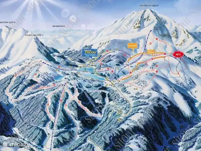 Chalet alpin | Autriche, Styrie, Stadl an der Mur - chalet Vue d'ensemble de toutes les pistes Turracher Höhe.