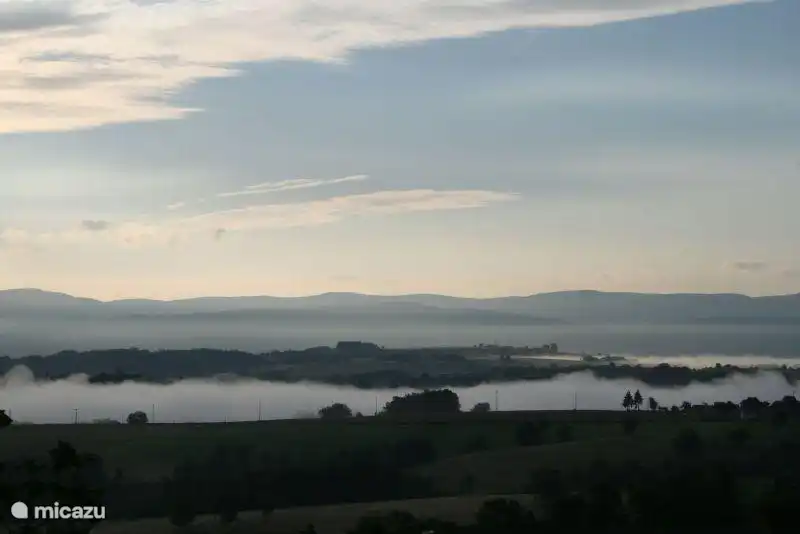 Vue vers SE avec brumes matinales