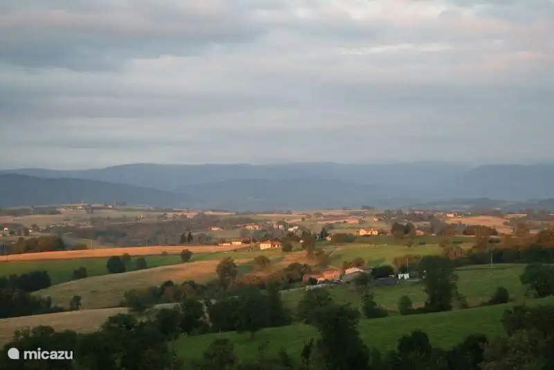 Vue vers SE avec soleil du soir