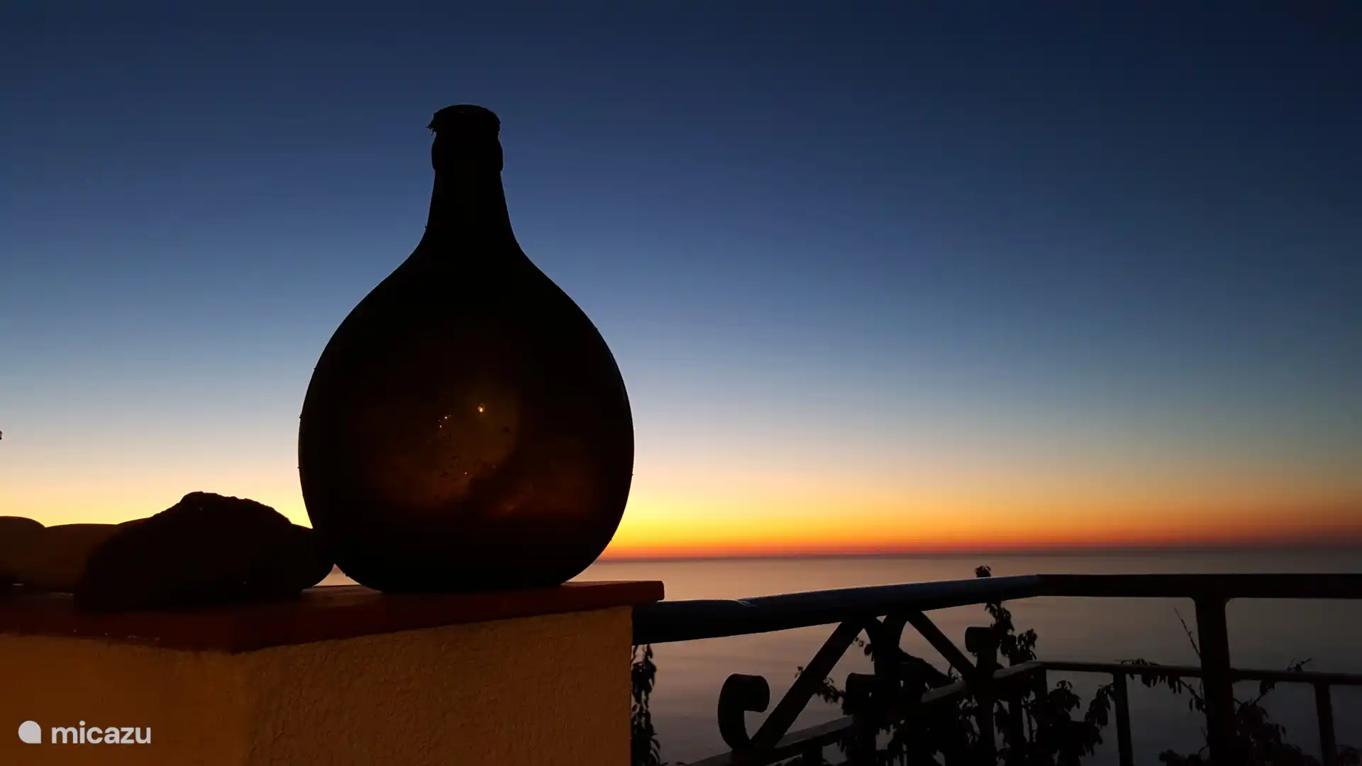 Sonnenuntergang von der Terrasse