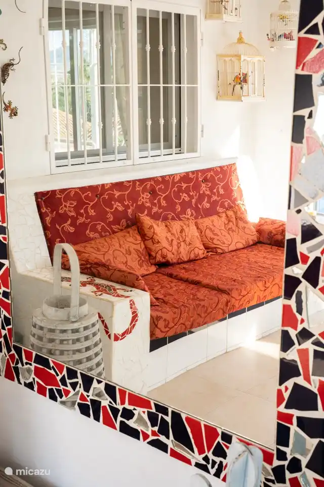 Relax outside on the terrace, sofa with comfortable cushions.