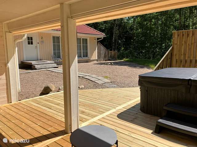Vakantiehuis Zweden, Skåne, Västra Torup - Svenstorp - villa 'Karins Stuga' Jacuzzi & sauna'