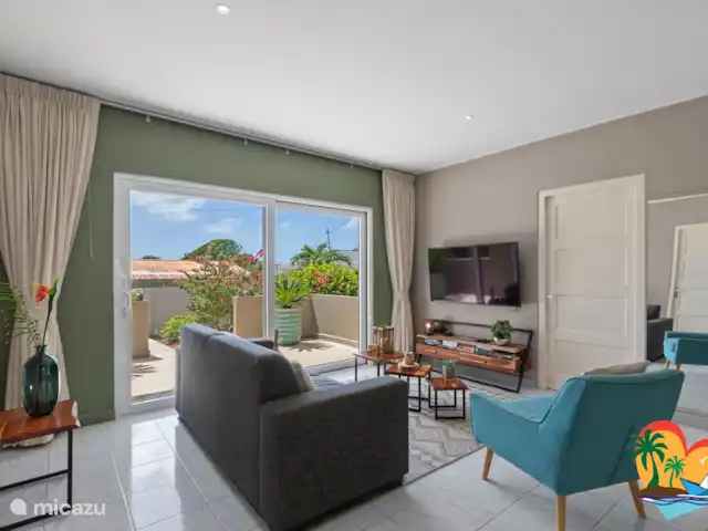 Maison Tropicale Salina | Curaçao, Curaçao-Centre, Willemstad - maison de vacances Mobilier confortable dans le coin salon du salon