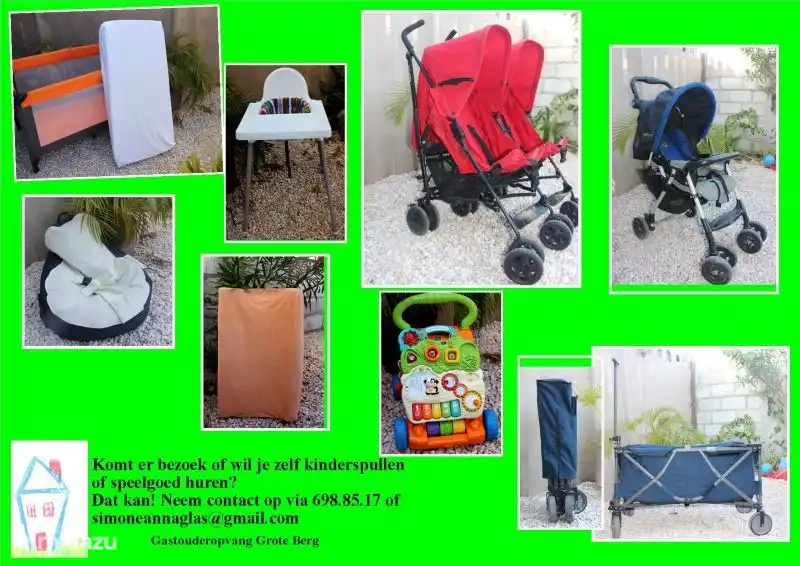 Avez-vous besoin d'un lit supplémentaire, d'une chaise haute ou simplement d'une poussette (double), c'est possible !