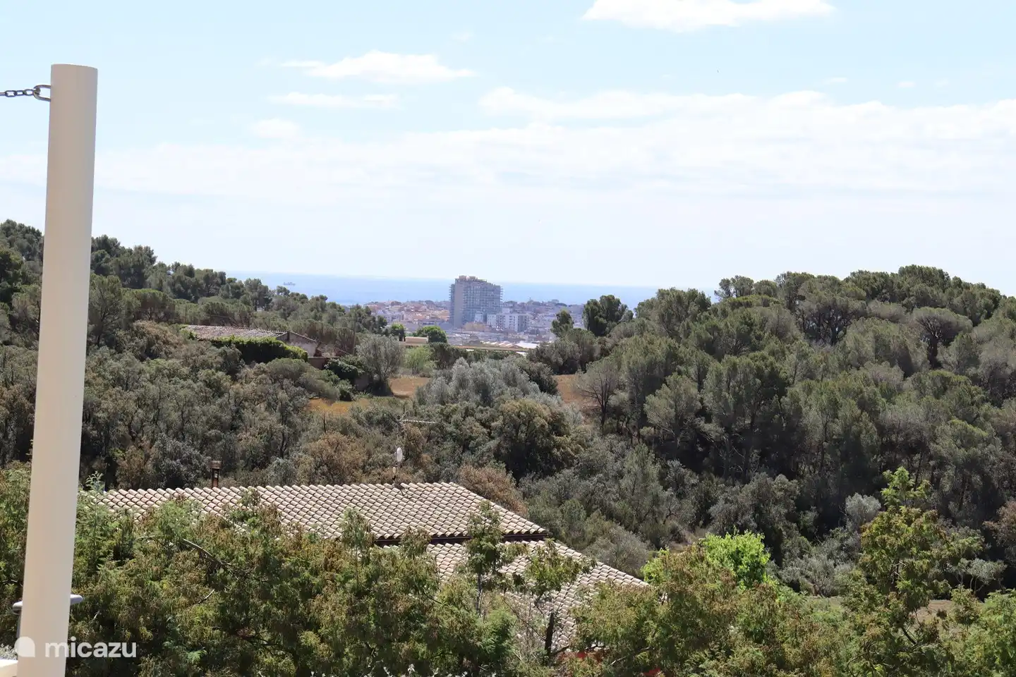Blick von der Terrasse der VillaCostaBrava (Palamos und das Mittelmeer)