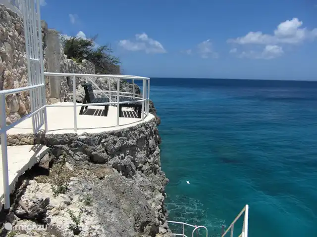 Location de Vacances Curaçao, Banda Abou (ouest), Lagun, maison de vacances - Maison Coeur de Dauphin L'accès à la mer