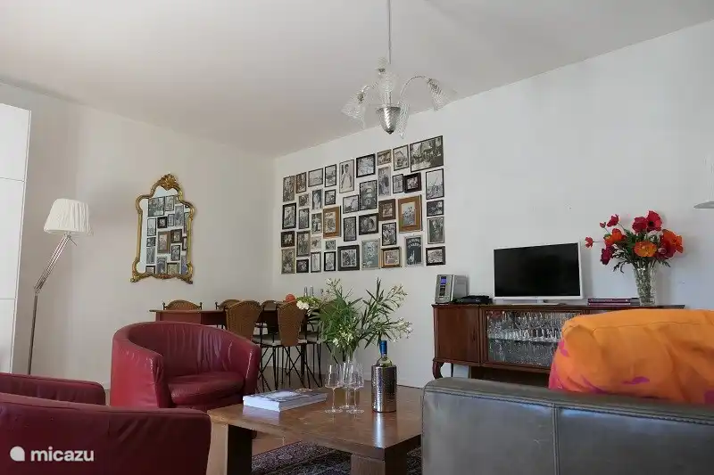 Living room with dining area.