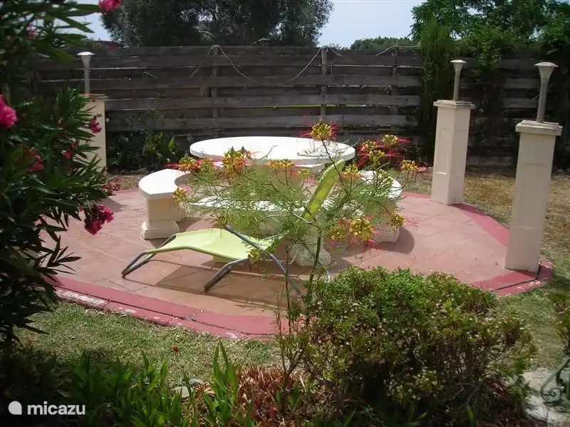 dining area by the pool