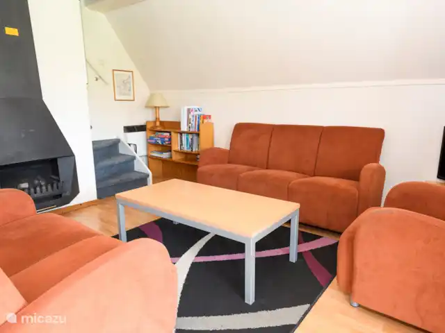 Vakantiebungalow Knus huren in Nederland, Overijssel, Gramsbergen - bungalow In de woonkamer een gezellige open haard.