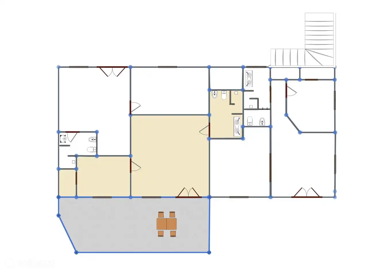 Plan apartamento Bosco incluyendo terraza