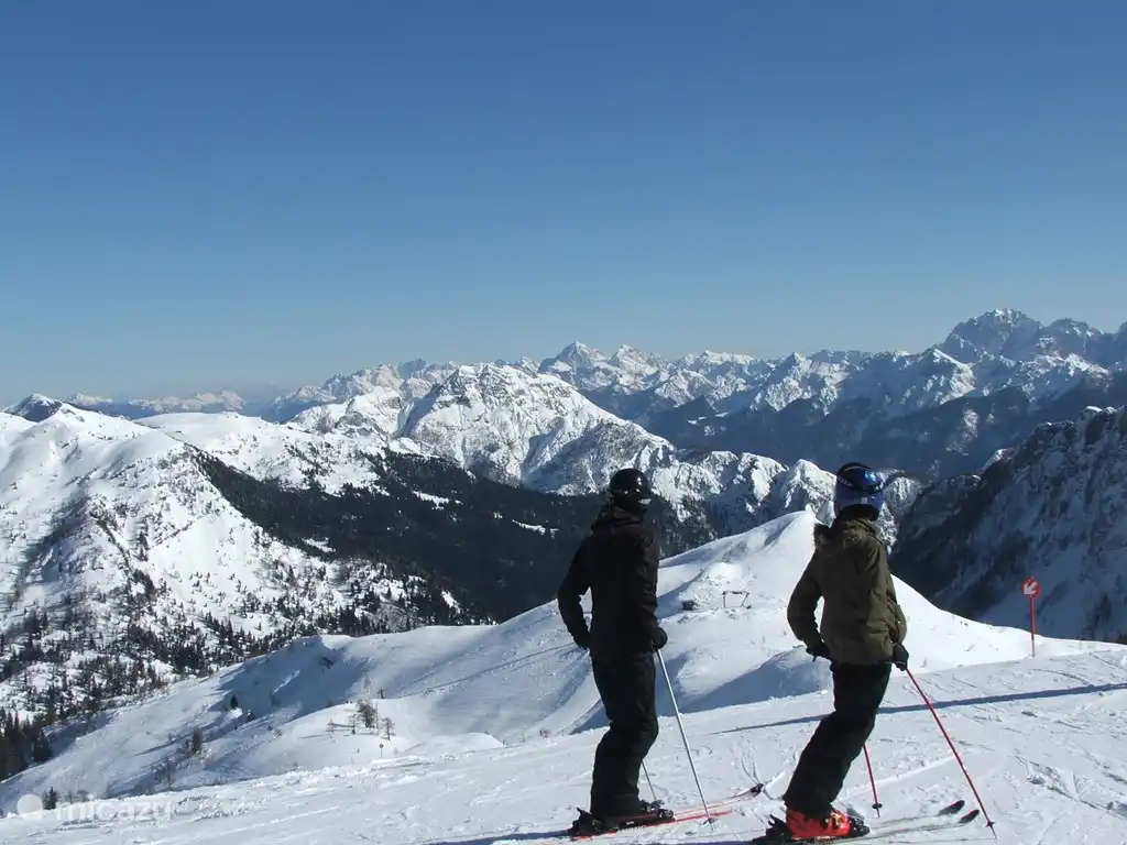 Es gibt mehrere Skigebiete in der Nähe. Sie können also wählen.