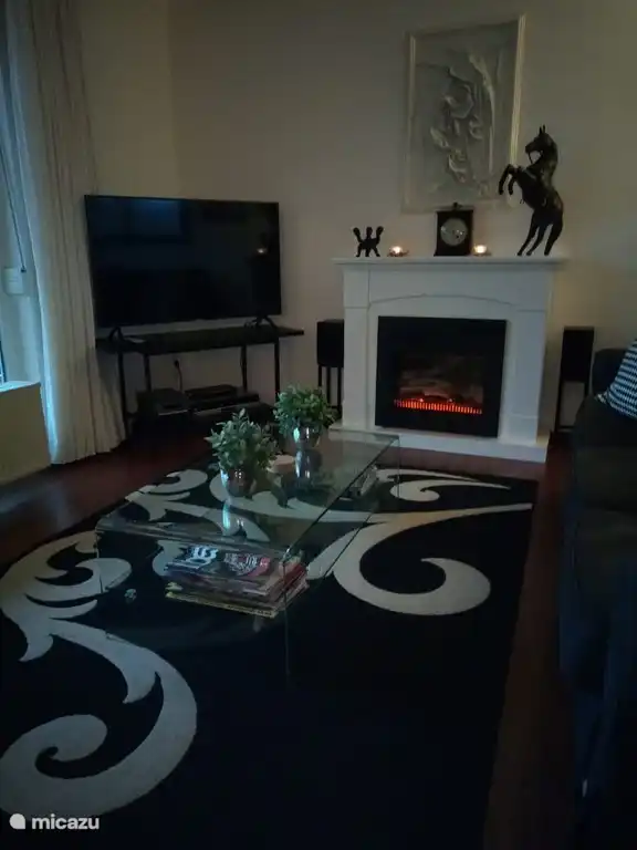 Wohnzimmer mit Schlafsofa (Im Wohnzimmer befindet sich ein geräumiges Schlafsofa (1,60 - 2,10).