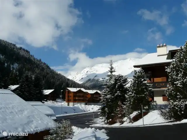 Charmant 3-kamer Appartement + WIFI huren in Zwitserland, Wallis, Morgins - appartement Uitzicht voor/zij.