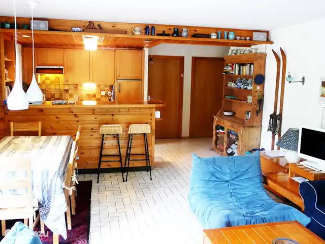Charmant 3-kamer Appartement + WIFI huren in Zwitserland, Wallis, Morgins - appartement Woonkamer