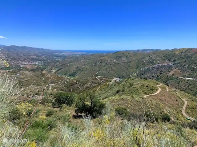 Villa Miraflores + Piscina Comares | Espagne, Costa del Sol, Comares - villa Au loin la mer Méditerranée