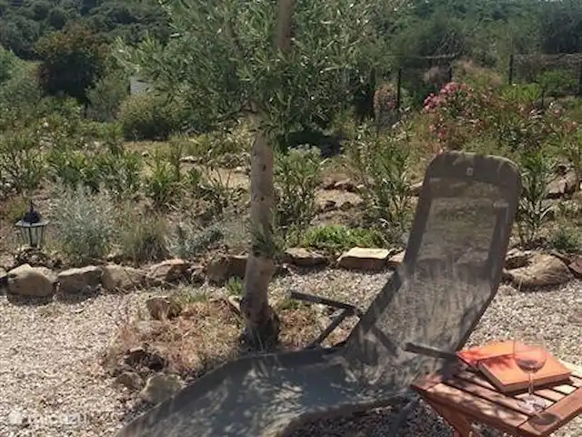 Villa La Vesença | France, Hérault, Prades-sur-Vernazobre - maison de vacances Une belle chaise paresseuse sous l'olivier...