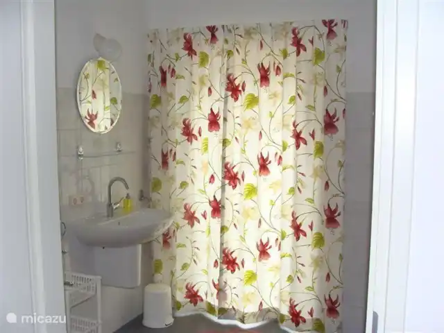 El Broekhof en Países Bajos, Güeldres, Klarenbeek - casa vacacional Amplio baño en planta baja con ducha y WC fuera de la vista