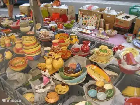 On a weekly fifteen minute drive on Saturday morning a large market in Les Vans.