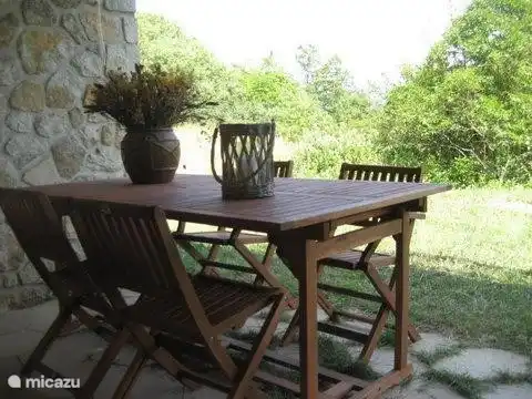 Royale extendable table to socialize with a group to eat.