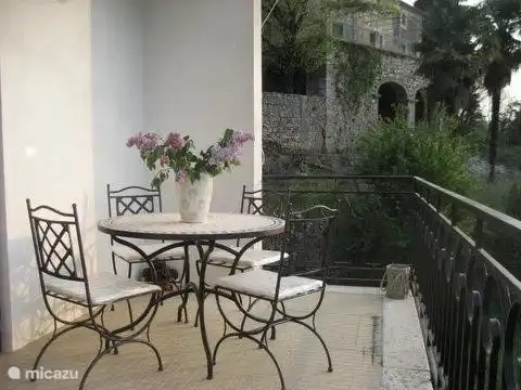 Spacious terrace above that summers can be completely roofed over with a large awning.