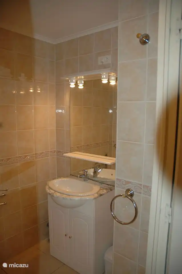 the bathroom with shower