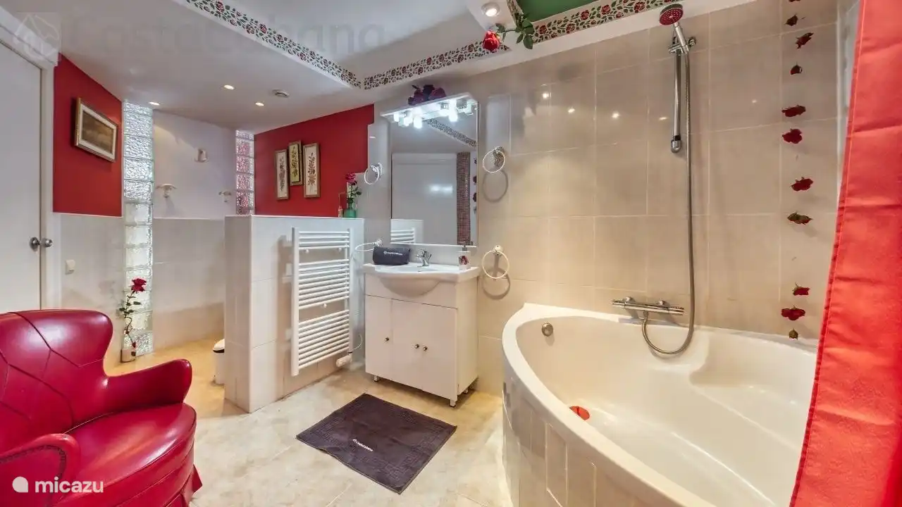 Badkamer in het appartement rechtsonder