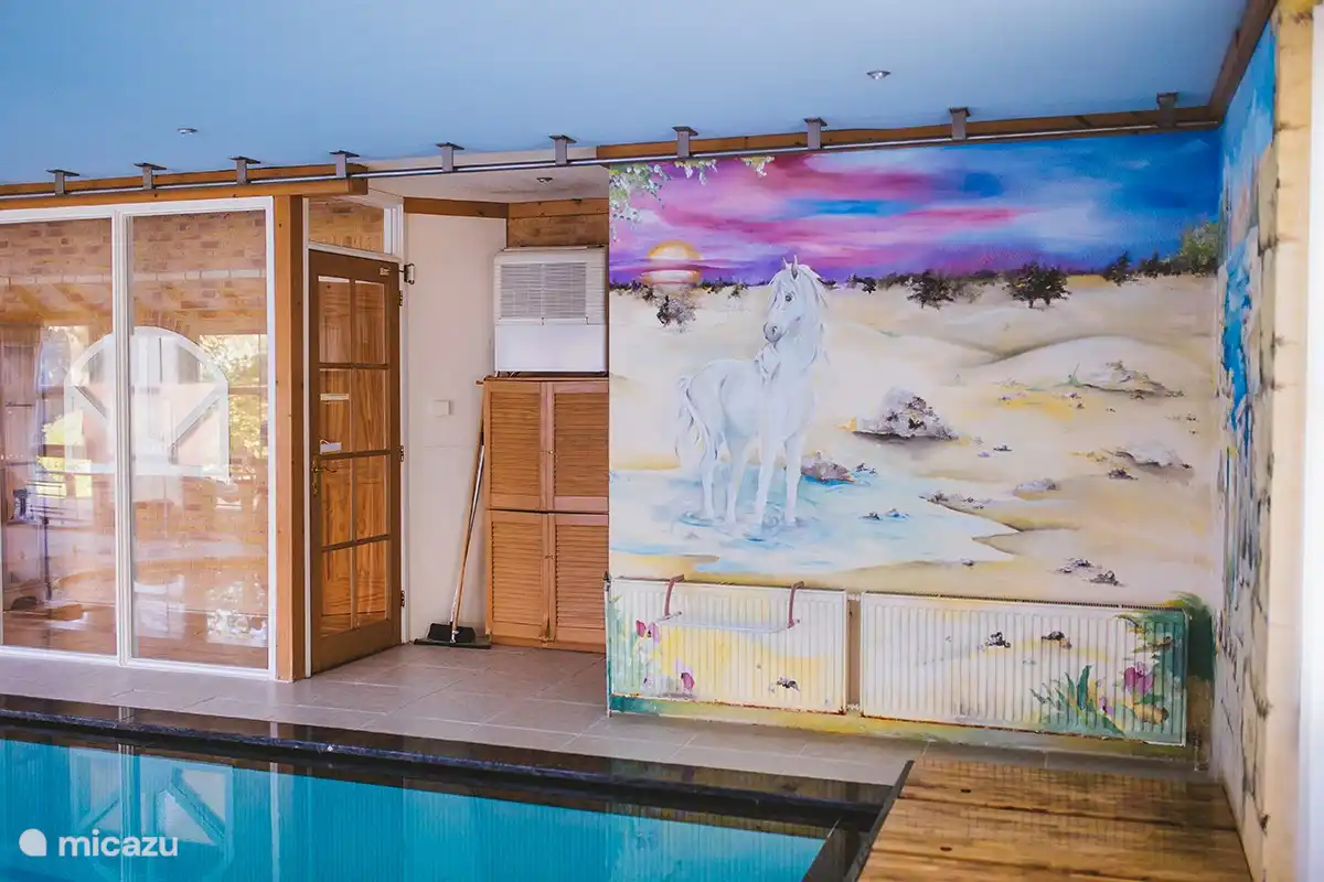 Rückseite des Pools