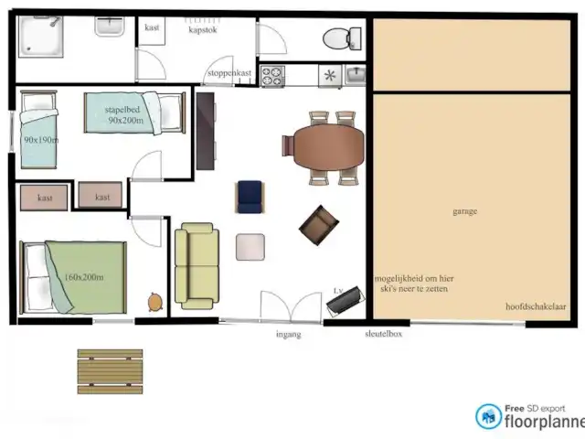 Les Fledds huren in Frankrijk, Haute-Savoie, La Chapelle-d'Abondance - appartement Plattegrond